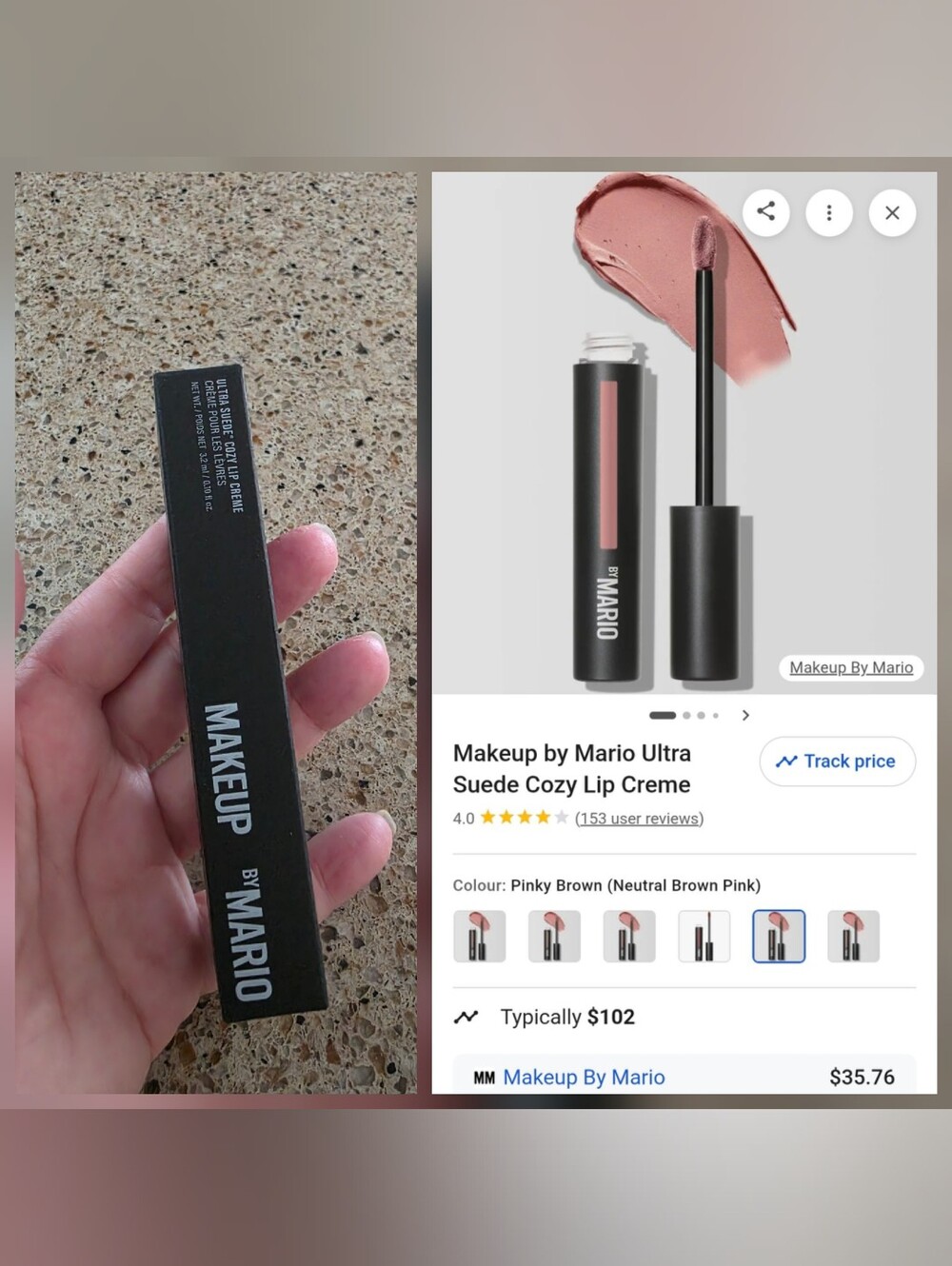 Makeup By Mario Ultra Suede Cozy Lip Crème - Pinky Brown